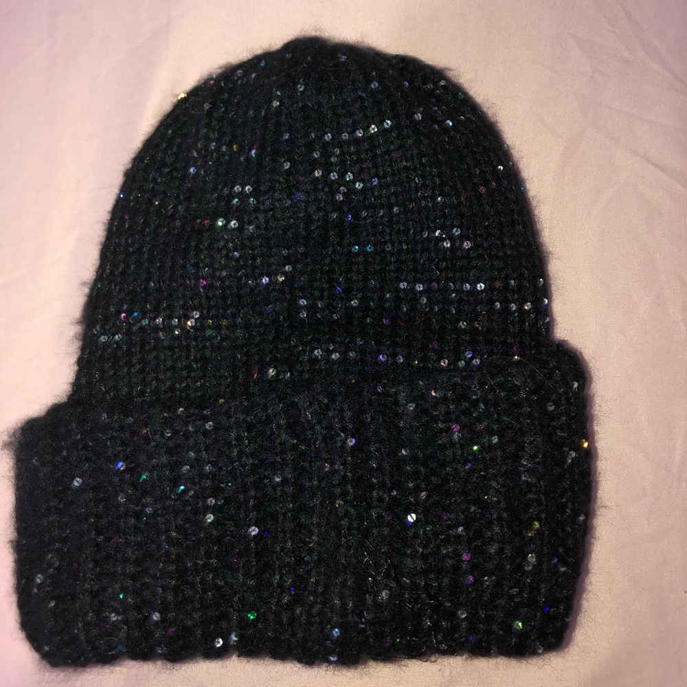 Zara black knit hat